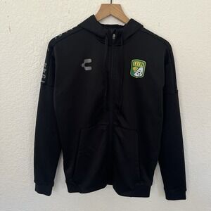 Charly Club León Black Full Zip Hoodie Jacket Men's XS ECH Soccer Polyester